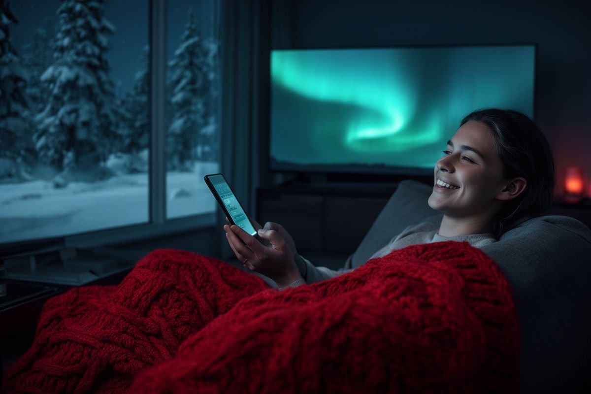 Viewer testing the free 24h IPTV North trial on a smartphone